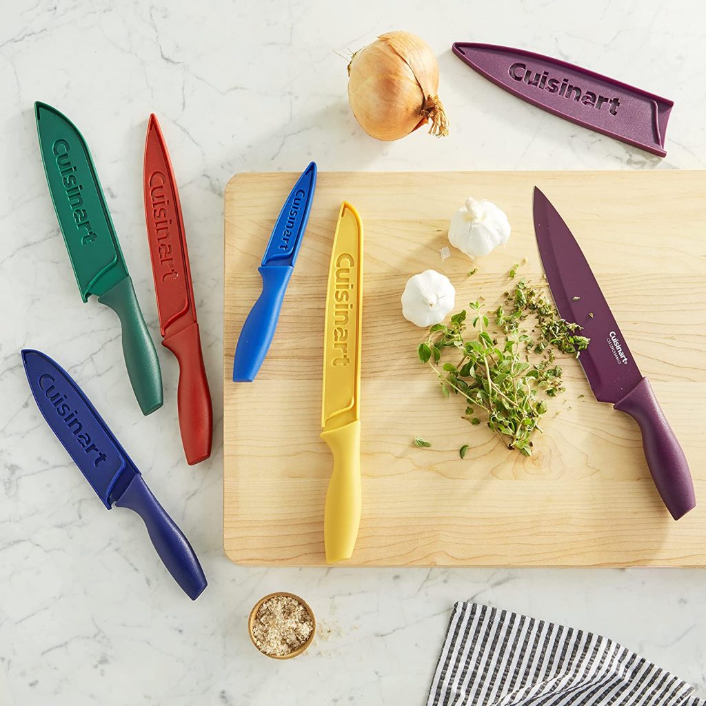 Cuisinart C5512PCKSAM 12 Piece Color Knife Set with Blade Guards (6